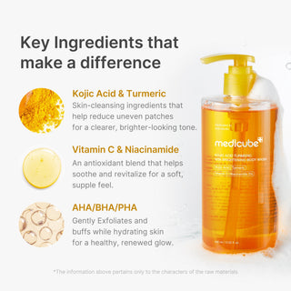 MEDICUBE - Kojic Acid Turmeric Brightening Body Wash - 400ml