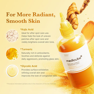MEDICUBE - Kojic Acid Turmeric Resurfacing Toner - 250ml