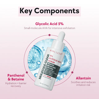 NINELESS - Molecule-Clear 5% Glycolic Acid Serum - 30ml