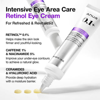 ANUA - Retinol 0.1 Caffeine Revitalizing Eye Cream - 30gr